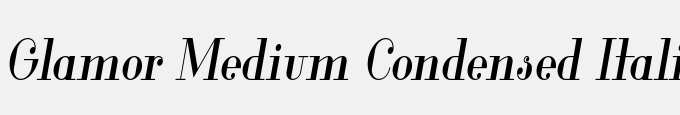 Glamor Medium Condensed Italic